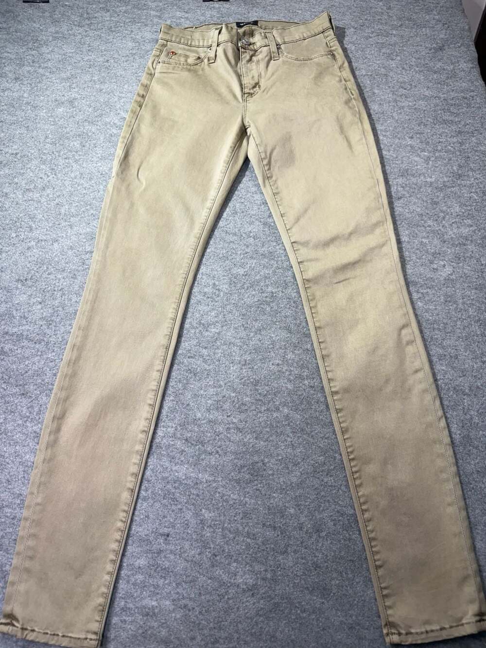 Hudson Mid Rise Skinny Pants Size 24 Tan Khaki Cotton Blend